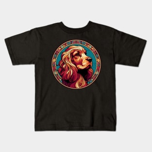 Cocker Spaniel - Art Nouveau - Dog Lover Design Kids T-Shirt